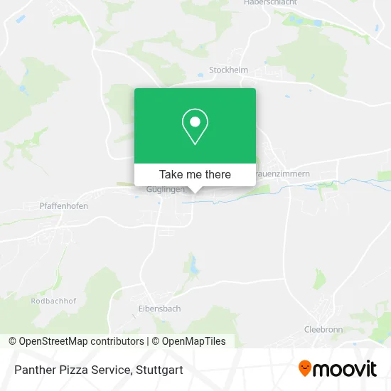 Panther Pizza Service map