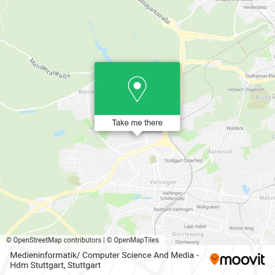 Medieninformatik/ Computer Science And Media - Hdm Stuttgart map