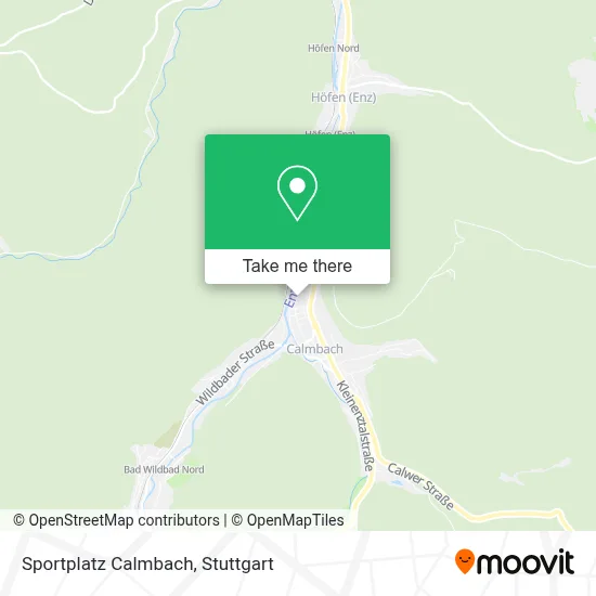 Sportplatz Calmbach map