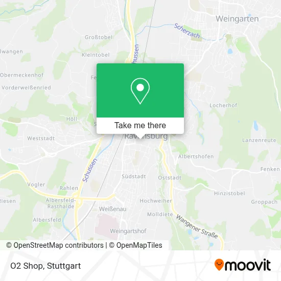 O2 Shop map