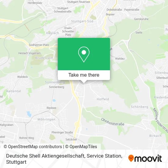 Deutsche Shell Aktiengesellschaft, Service Station map