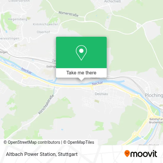 Altbach Power Station map