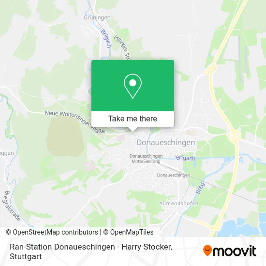 Ran-Station Donaueschingen - Harry Stocker map