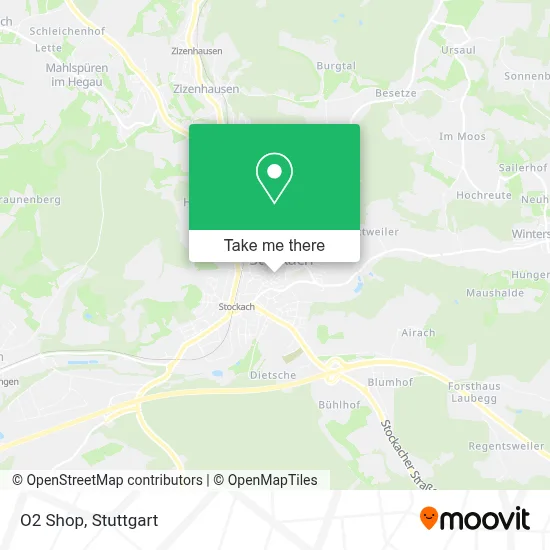 O2 Shop map