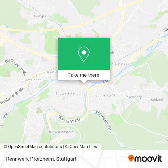 Rennwerk Pforzheim map