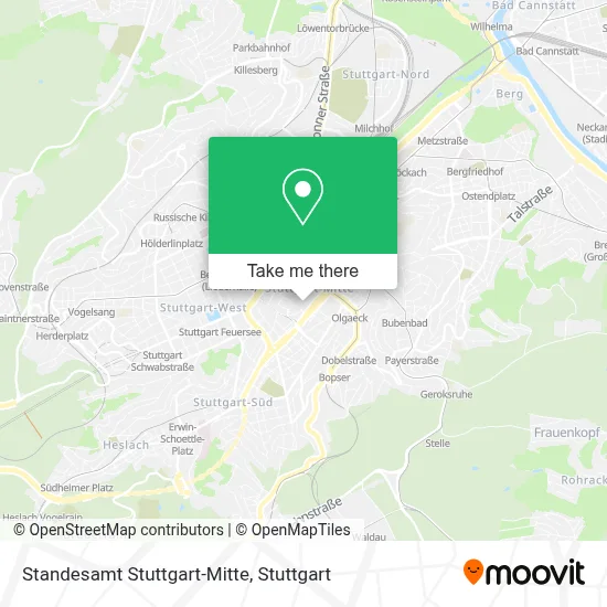 Standesamt Stuttgart-Mitte map