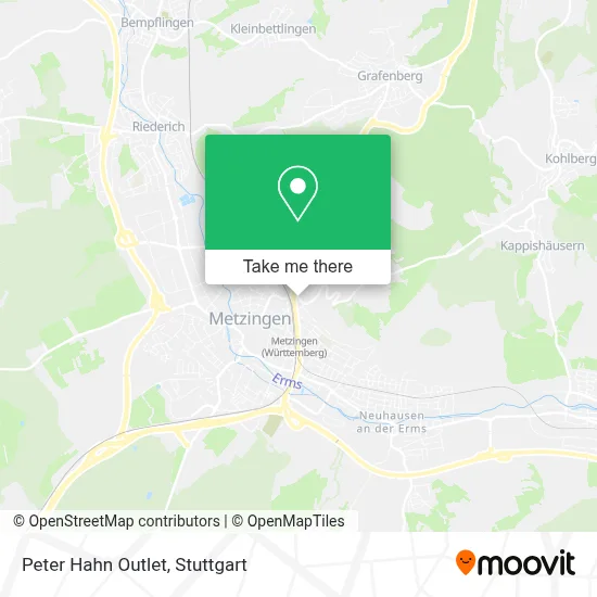Peter Hahn Outlet map