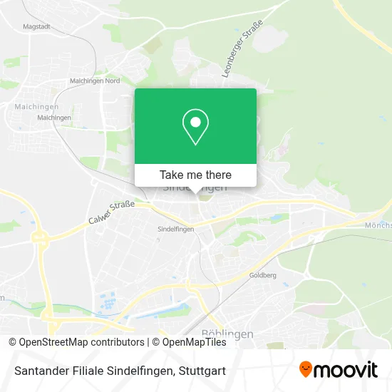 Santander Filiale Sindelfingen map