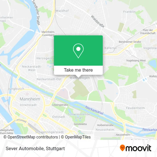 Sever Automobile map