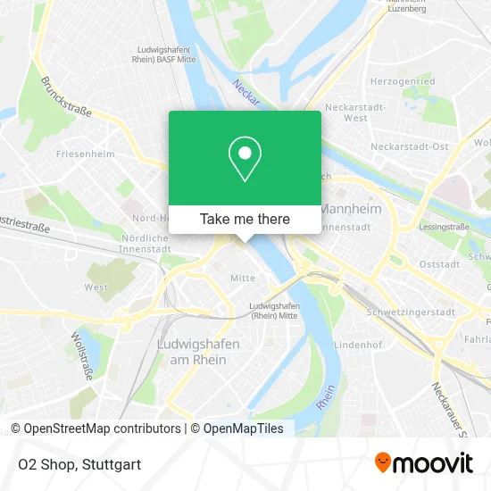 O2 Shop map