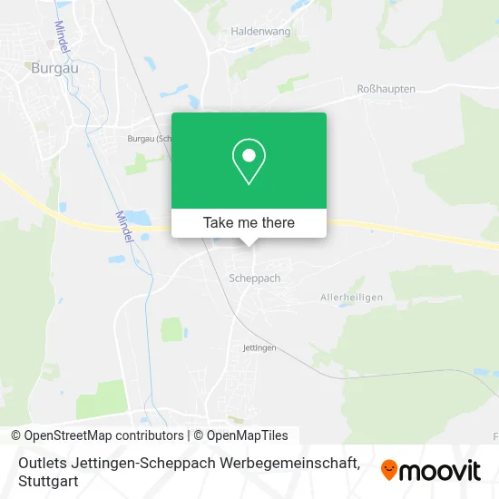 Outlets Jettingen-Scheppach Werbegemeinschaft map