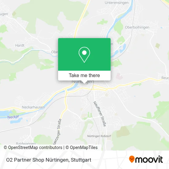 O2 Partner Shop Nürtingen map