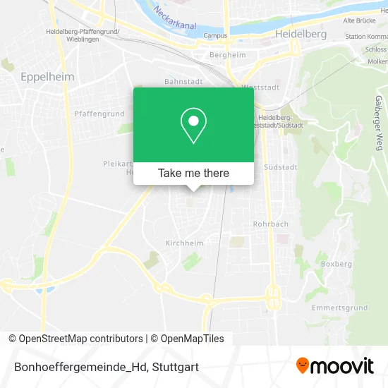 Bonhoeffergemeinde_Hd map
