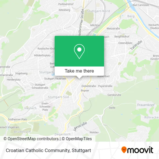 Croatian Catholic Community map