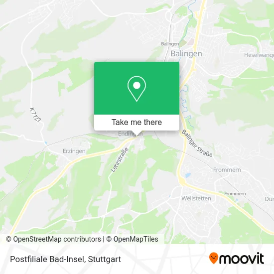 Postfiliale Bad-Insel map
