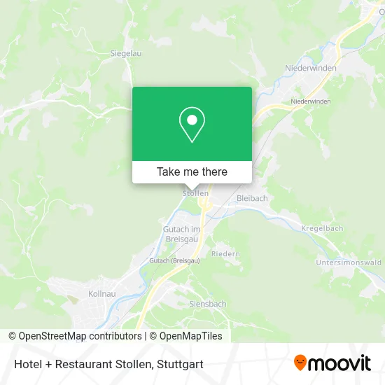 Hotel + Restaurant Stollen map