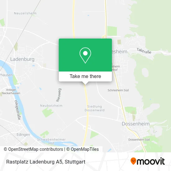 Rastplatz Ladenburg A5 map
