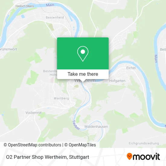 O2 Partner Shop Wertheim map