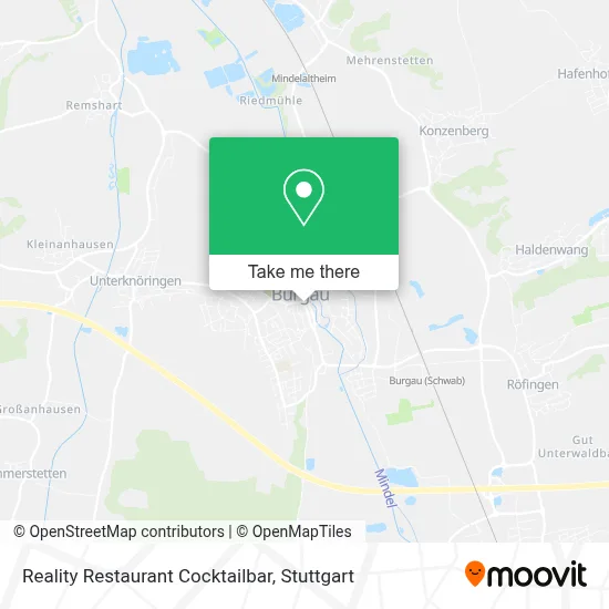 Reality Restaurant Cocktailbar map