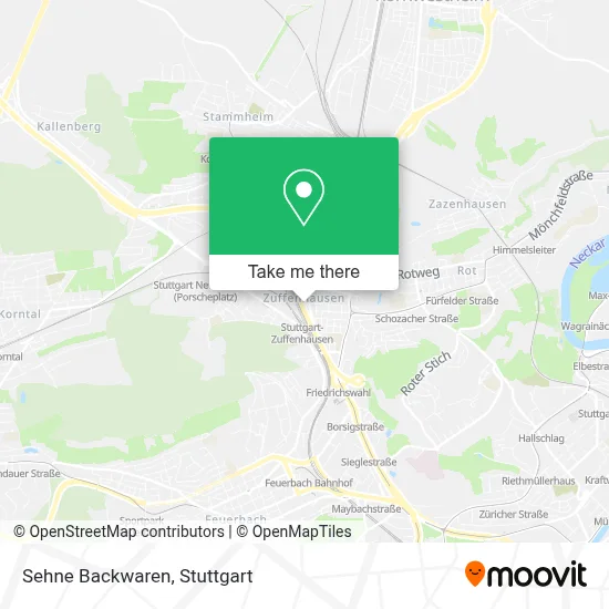 Sehne Backwaren map