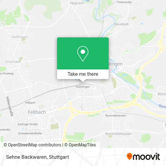 Sehne Backwaren map