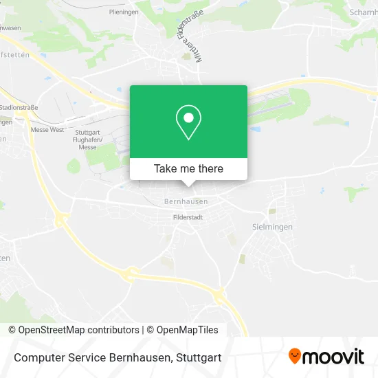 Computer Service Bernhausen map