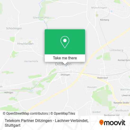 Telekom Partner Ditzingen - Lachner-Verbindet map