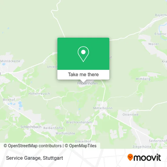 Service Garage map