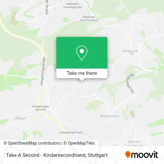 Take A Second - Kindersecondhand map