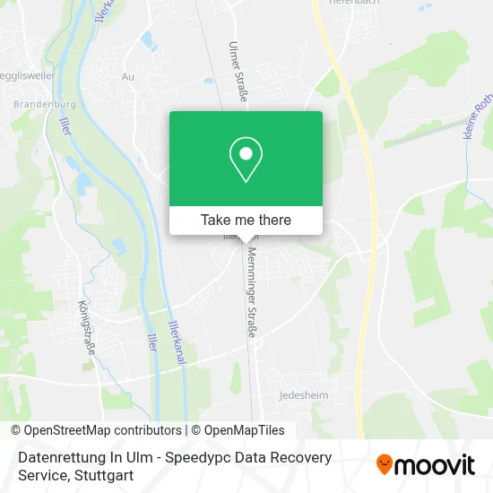 Datenrettung In Ulm - Speedypc Data Recovery Service map