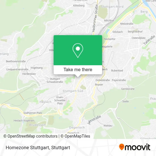 Homezone Stuttgart map