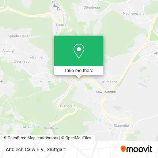 Altblech Calw E.V. map