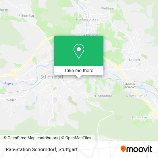 Ran-Station Schorndorf map