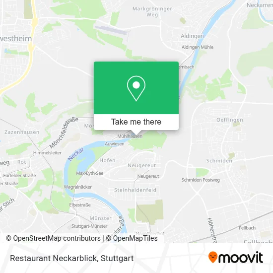 Restaurant Neckarblick map
