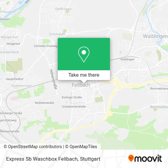 Express Sb Waschbox Fellbach map