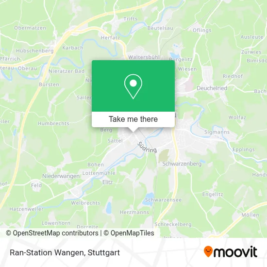 Ran-Station Wangen map
