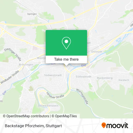 Backstage Pforzheim map