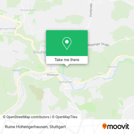 Ruine Hohengerhausen map