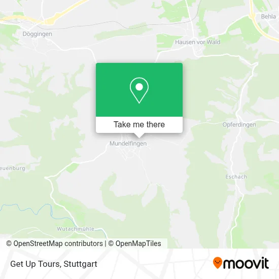 Get Up Tours map