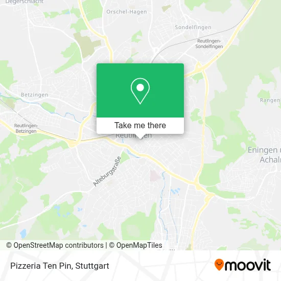 Pizzeria Ten Pin map