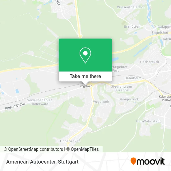 American Autocenter map