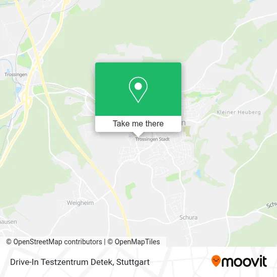 Drive-In Testzentrum Detek map