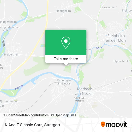 K And F Classic Cars map