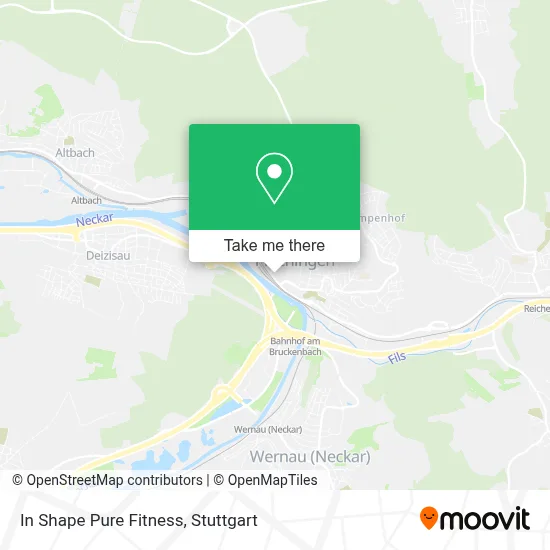 In Shape Pure Fitness map