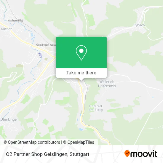 O2 Partner Shop Geislingen map