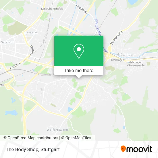 The Body Shop map
