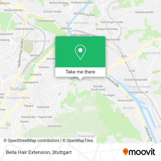 Bella Hair Extension map