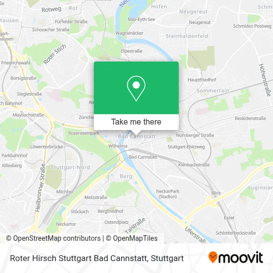 Roter Hirsch Stuttgart Bad Cannstatt map