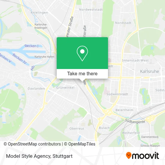 Model Style Agency map