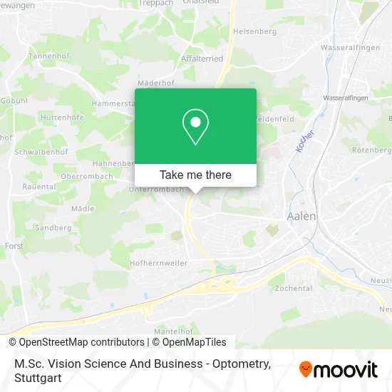 M.Sc. Vision Science And Business - Optometry map